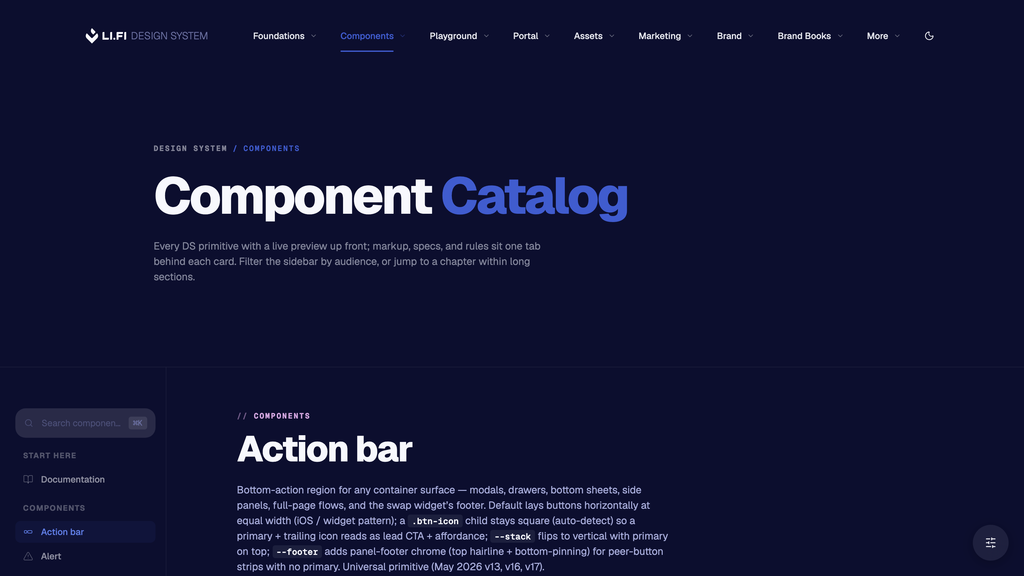 Design System catalog preview